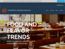 Tablet Screenshot of foodserviceresearchinstitute.com